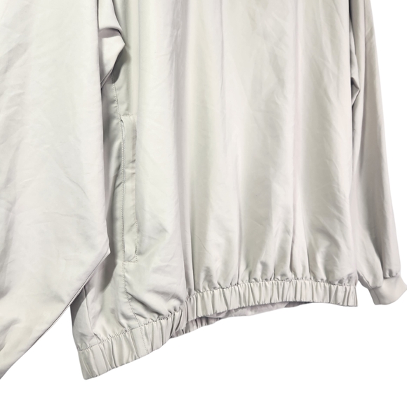 FootJoy Golf Windbreaker Pullover Jacket Men's XL Beige 1/4 Snap Windshirt - Picture 6 of 15